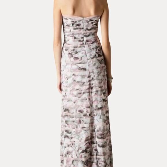 BCBGMaxazria Erika Tulle Tiered Strapless Gown - Watercolor Agate Size S - Picture 2 of 9